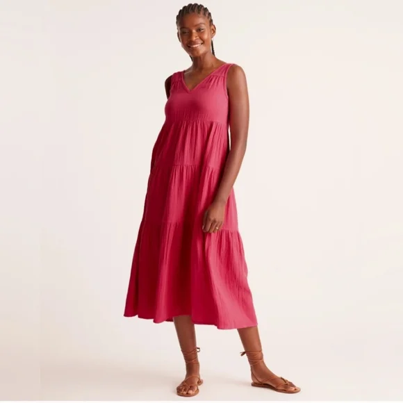 Quince | Dresses | New Quince Organic Cotton Flowy Tiered Sleeveless Maxi Dress Sz Xs Pink | Poshmark Quince | Dresses | New Quince Organic Cotton Flowy Tiered Sleeveless Maxi Dress Sz Xs Pink | Poshmark
